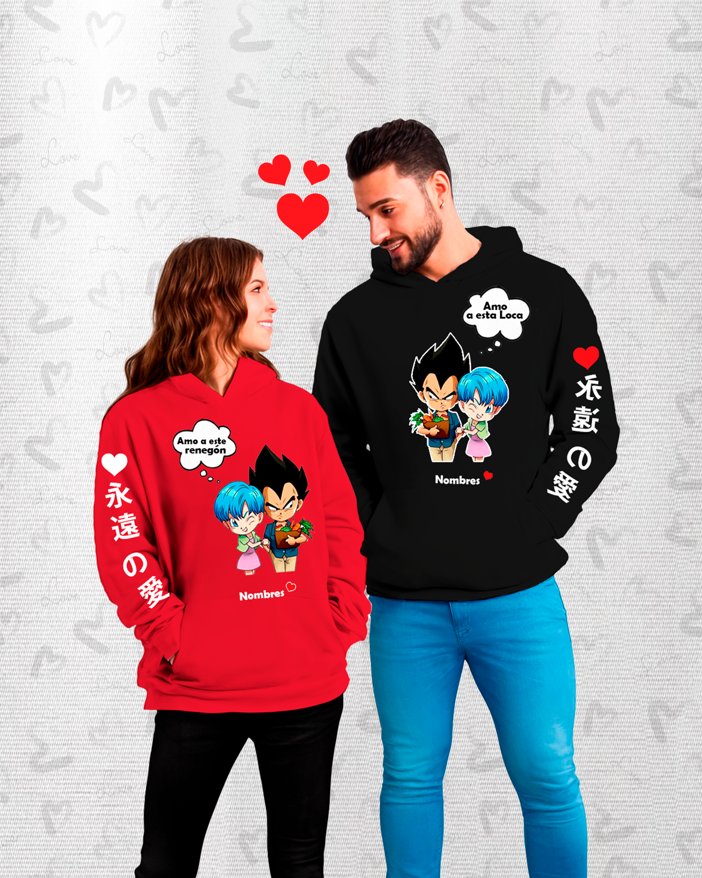 Poleras Pareja Saiyajin