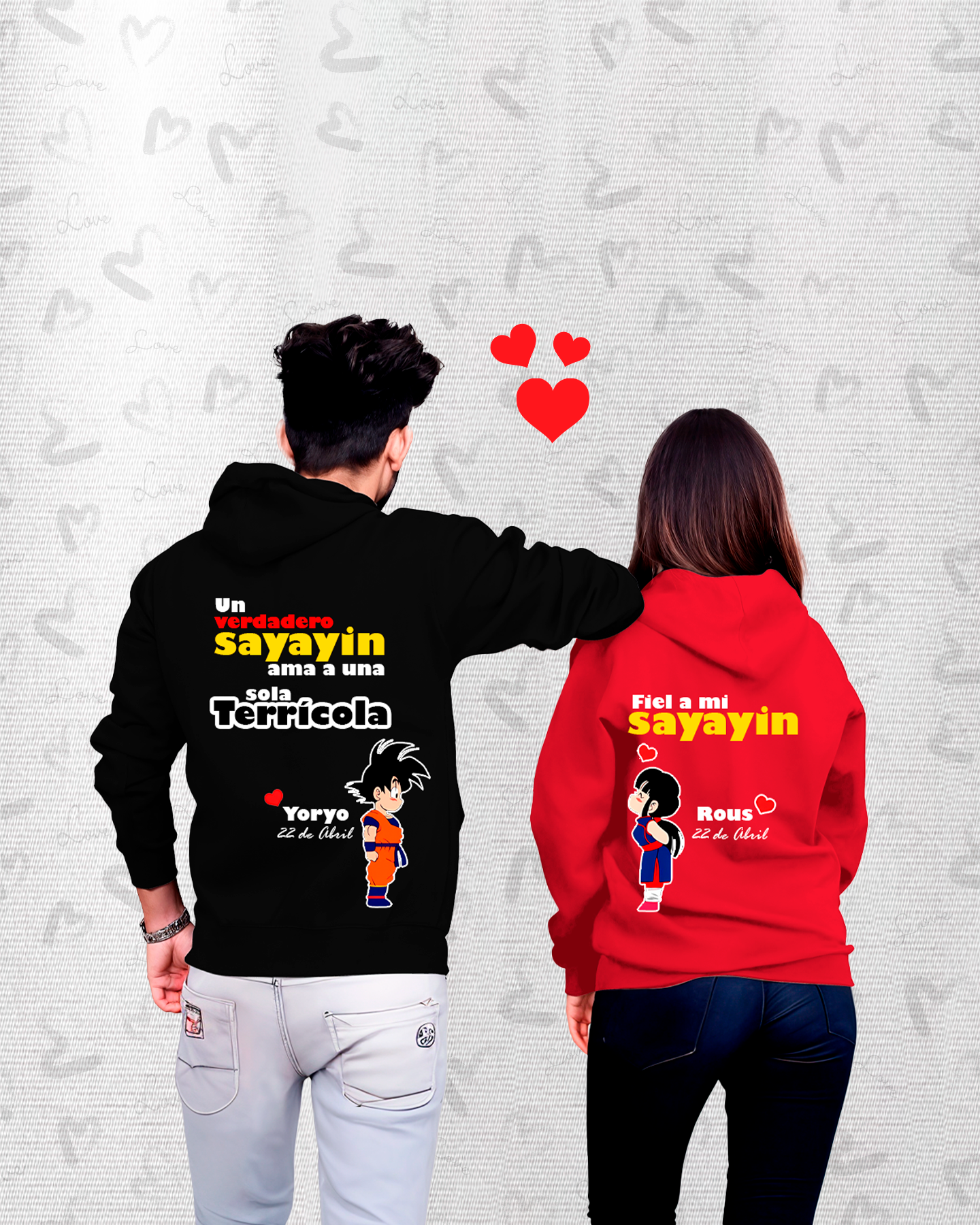 Poleras Pareja Saiyajin